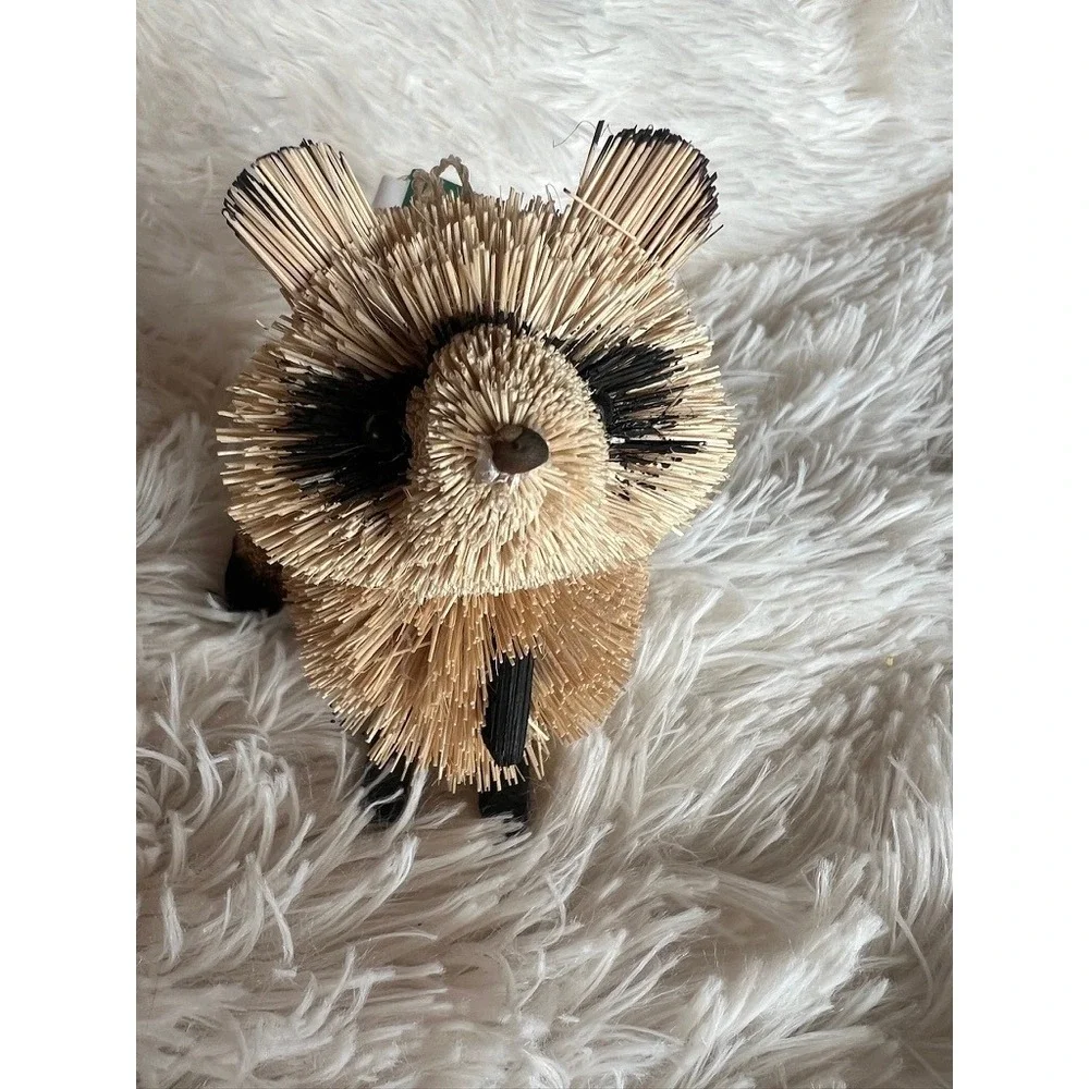 Kurt Adler Buri Fiber Woodland Ornaments Christmas Raccoon Chipmunk Rustic
